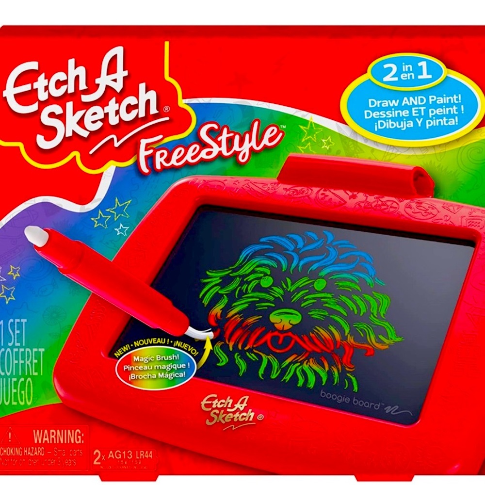 Magic Etch A Sketch Freestyle, Drawing Tablet with Pen and Paintbrush